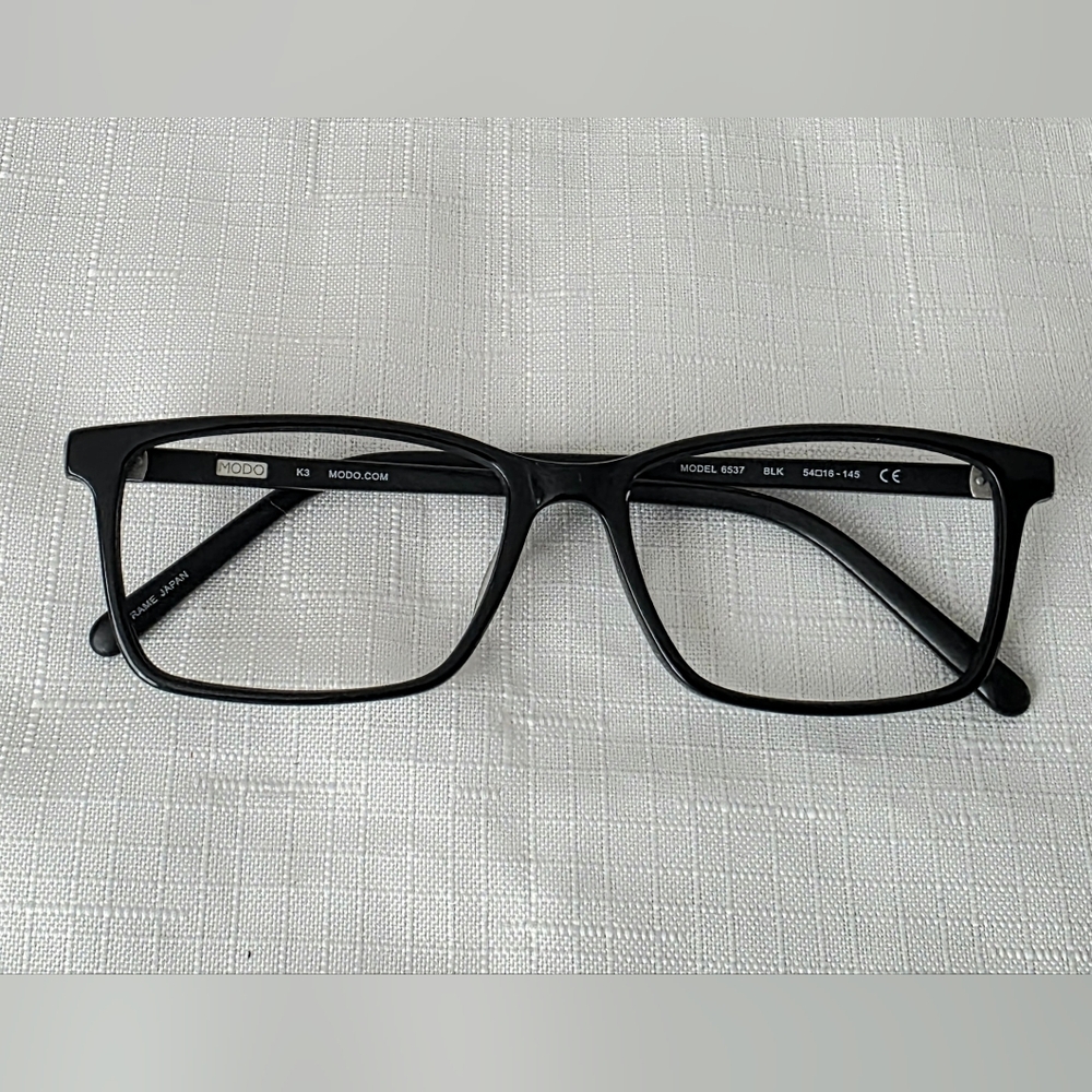 Modo Eyeglasses Model 6537 Handmade Designer Japan Frames Only Black 54-16-145